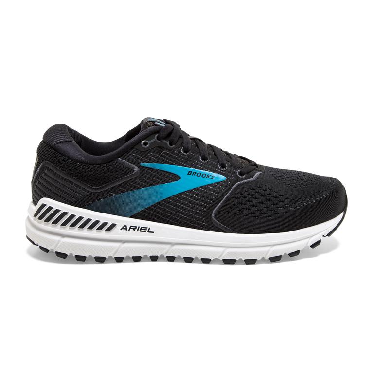 Brooks Ariel '20 Road Running Shoes - Women's - Black/Ebony/grey Charcoal/Blue (27386-DFSG)